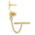 thumbnail image 2 of Gold Celtic Cross Tie Tac Lapel Pin Bar, 2 of 7