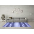 thumbnail image 3 of Ahgly Company Indoor Round Abstract Blue Modern Area Rugs, 5' Round, 3 of 4