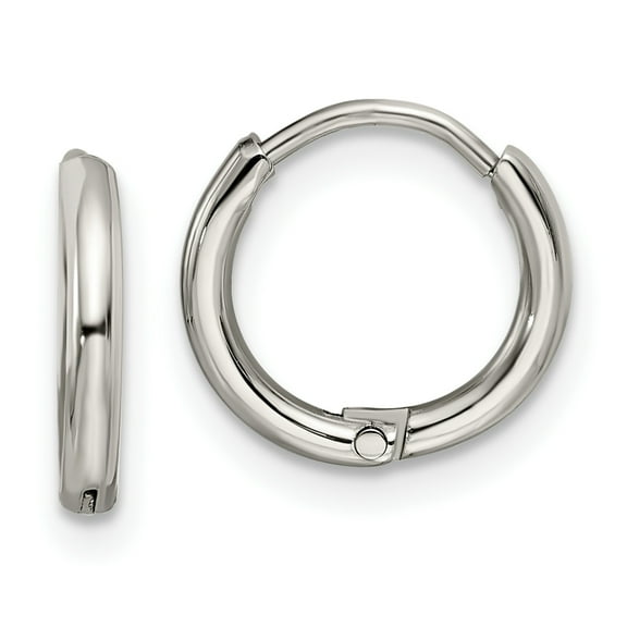 Primal Steel Stainless Steel1.6mm Hinged Hoop Earrings