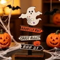 thumbnail image 4 of Halloween Wooden Decor Table Centerpieces Decorations for Home Spooky Halloween Pumpkin Ghost Wooden Sign Wood Blocks Sign Home Decoration Tiered Tray Decor for Kitchen Shelf, 4 of 5
