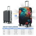 thumbnail image 3 of Cauagu Colorful Flower Bird Print Travel Luggage Cover,Travel Dust-proof Suitcase Cover Softside Suitcase Protector for 18-32inch,Not Included Suitcase, 3 of 8