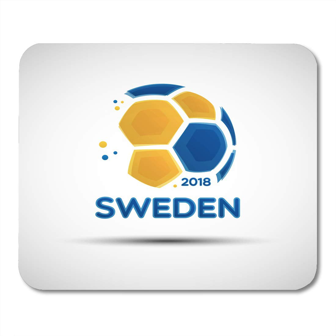 Stationær igen build Football Championship Flag of Sweden Abstract Soccer Ball with Swedish  National Colors for Your Design Mousepad Mouse Pad Mouse Mat 9x10 inch -  Walmart.com