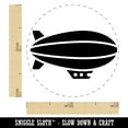 thumbnail image 2 of Blimp Dirigible Zeppelin Airship Silhouette Self-Inking Rubber Stamp Ink Stamper - Blue Ink - Mini 1/2 Inch, 2 of 7