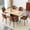 Wood Table+6 Brown Chairs(2), variant on StnTalk Large Dining Table Set for 8, 59"-71" Expandable Kitchen Table Set, Dining Room Table for Gatherings with 8 Chairs