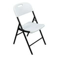 thumbnail image 4 of 4 Pack Commercial Contoured Folding Chairs Set Steel Frame Plastic Seat White, 4 of 12