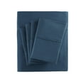 thumbnail image 4 of Madison Park 6-piece 800 Thread Count Cotton Blend Sateen Sheet Set, Queen - Teal, Resistant to fading, shrinking and wrinkles, 4 of 7