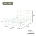 thumbnail image 3 of EvinTer Platform Metal Full Bed Frame, Suitable for All Ages, White, 3 of 6