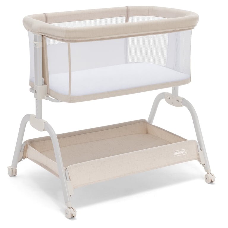 HARPPA Baby Bassinet, 6-Height Adjustable, Beige photo 1