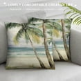 thumbnail image 3 of Chilfamy Palm Trees Surfboard Beach Pillow Covers for Couch Sofa Indoor Outdoor Square Printed on Both Sides 1PC 18x18in, 3 of 5