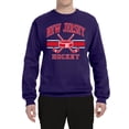 thumbnail image 2 of Wild Bobby City of New Jersey Hockey Fantasy Fan Sports Unisex Crewneck Sweatshirt, Purple, XX-Large, 2 of 5
