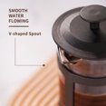 thumbnail image 3 of Yeacher French Press Coffee Maker Heat Resistant Glass Coffee Pot for Home Office Coffee Press with 4 Filters Tea Maker, 350ml, 3 of 8