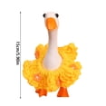 thumbnail image 3 of Desk Goose Outfits 7 Inches Handmade Crochet Pink Dress Clothes for Mini Magnetic Porch Goose Statue, Cute Knitting Geese Decor Accessories for Valentines Day, 3 of 3