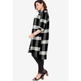 thumbnail image 3 of Roaman's Women's Plus Size Plaid Button Front Ultra Tunic, 3 of 6