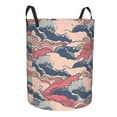 thumbnail image 2 of ZICANCN Rough Seas Waves Laundry Basket Organizer, Dirty Clothes Hamper for Bathroom Kids Girls Boys Laundry Hamper Small, 2 of 7