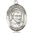 thumbnail image 3 of Extel Large Oval Pewter St. Vincent de Paul Medal, Made in USA, 3 of 10