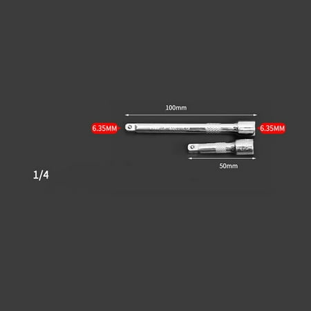 

2pcs 1/4 inch Extension Length Bar Set for Socket Ratchet Accessory Tool