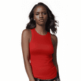 thumbnail image 2 of VICHVVY Womens Tank Tops High Neck Summer Tanks Cami Sleeveless Tops Basic Shirt Ribbed Racerback Blouses Red Small, 2 of 5