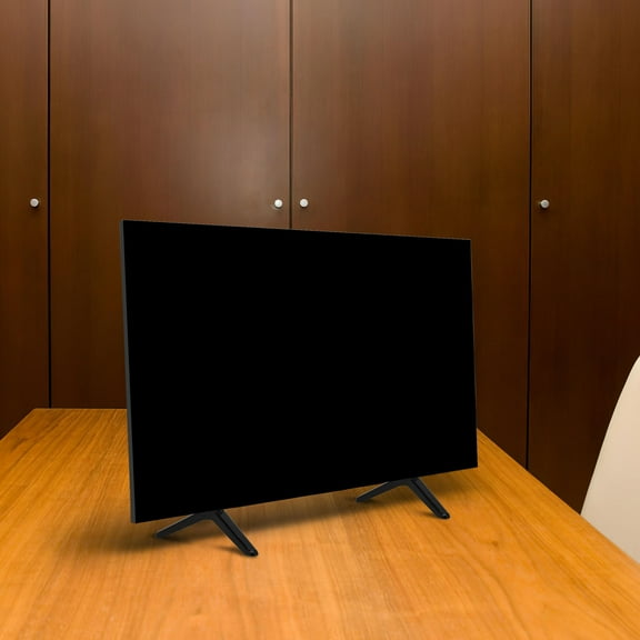 Hemobllo 1Pair Heavy Duty TV Base Stand Legs Black Easy Installation Tabletop Replacement for Flat Screens