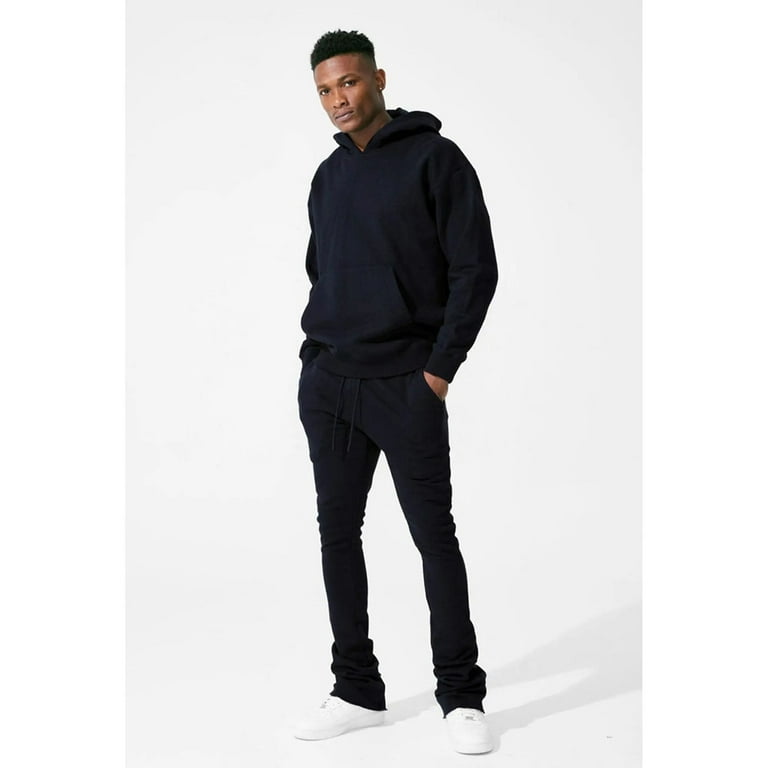 Stacked Joggers Extendo Joggers Jordan Craig Men Uptown Stacked Sweatpants  (Black)