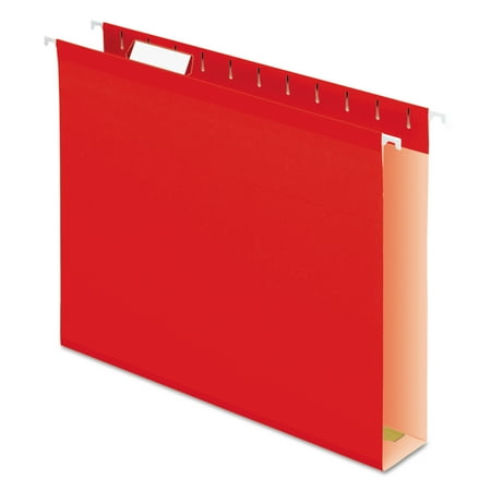 UPC: 0078787422117 | Pendaflex Reinforced 2  Extra Capacity Hanging Folders  1/5 Tab  Letter  Red  25/Box -PFX4152X2RED