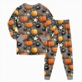 thumbnail image 4 of TOWED22 Toddler Halloween Pajamas Boys Girls Baby Pumpkin Ghost Graphic Pjs Sets Kids Snug fit 2pcs Long-Sleeve Sleepwear, 4 of 9