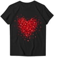 thumbnail image 2 of TIMIFIS T-Shirts de la Saint-Valentin pour Femmes Été Décontracté Ample Manches Courtes Col Rond T-Shirt Hauts Mignon Cœur d'Amour Imprimé Tee Shirt, 2 of 4