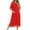 Red, variant on FAHXNVB Womens Zipper Front 3/4 Sleeves Robe Full Length Sleepwear with Pockets Lightweight Loungewear Bathrobe House Coat Nightgown