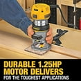 thumbnail image 5 of DEWALT Router, Fixed Base, Variable Speed, 1-1/4-HP Max Torque (DWP611), 5 of 6