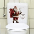thumbnail image 6 of Christmas Santa Toilet Paper Stickers Removable Wall Decals for Festive Bathroom Decorations and Party, 6 of 8