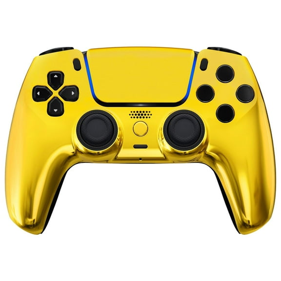 Chrome Gold MODDEDZONE M Series Custom controller for PS5 - Wireless, OEM-Quality Custom Designs for Playstation 5 Controller- Diverse & Unique Styles for Enhanced Gaming