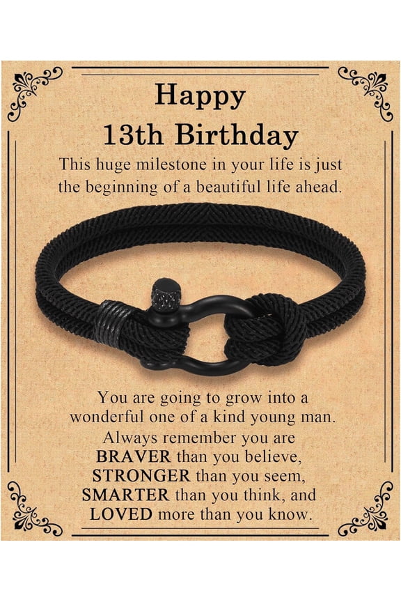 13 14 15 16 17 18 21 years old Boys Birthday Gifts , Birthday Bracelets Boys Gifts Men's Gifts Sons Grandchildren Nephews Brother Boyfriends Friends