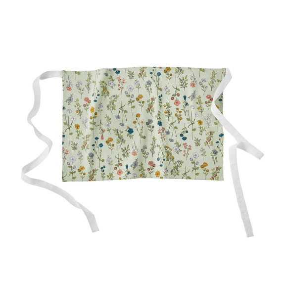 Beautiful Flatwoven Ditsy Botanical Dishtowel Apron by Drew Barrymore, Multicolor, 20"W x 30"L