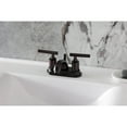 thumbnail image 2 of Kingston Brass FB2605CML Manhattan Double-Handle 4" Centerset Bathroom Faucet with Pop-Up Drain, Oil Rubbed Bronze, 2 of 7