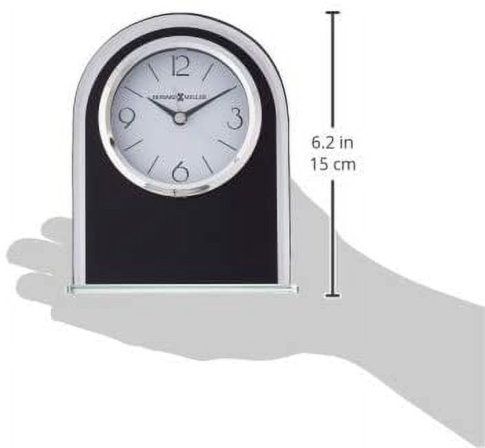 Howard Miller Ebony Luster Black and Silver Finish Quartz Alarm Clock #Q-GM7431 - image 2 of 3