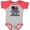 Baseball Heather and Red, variant on Inktastic Firefighter Grandpa Fireman Flag Boys or Girls Baby Bodysuit