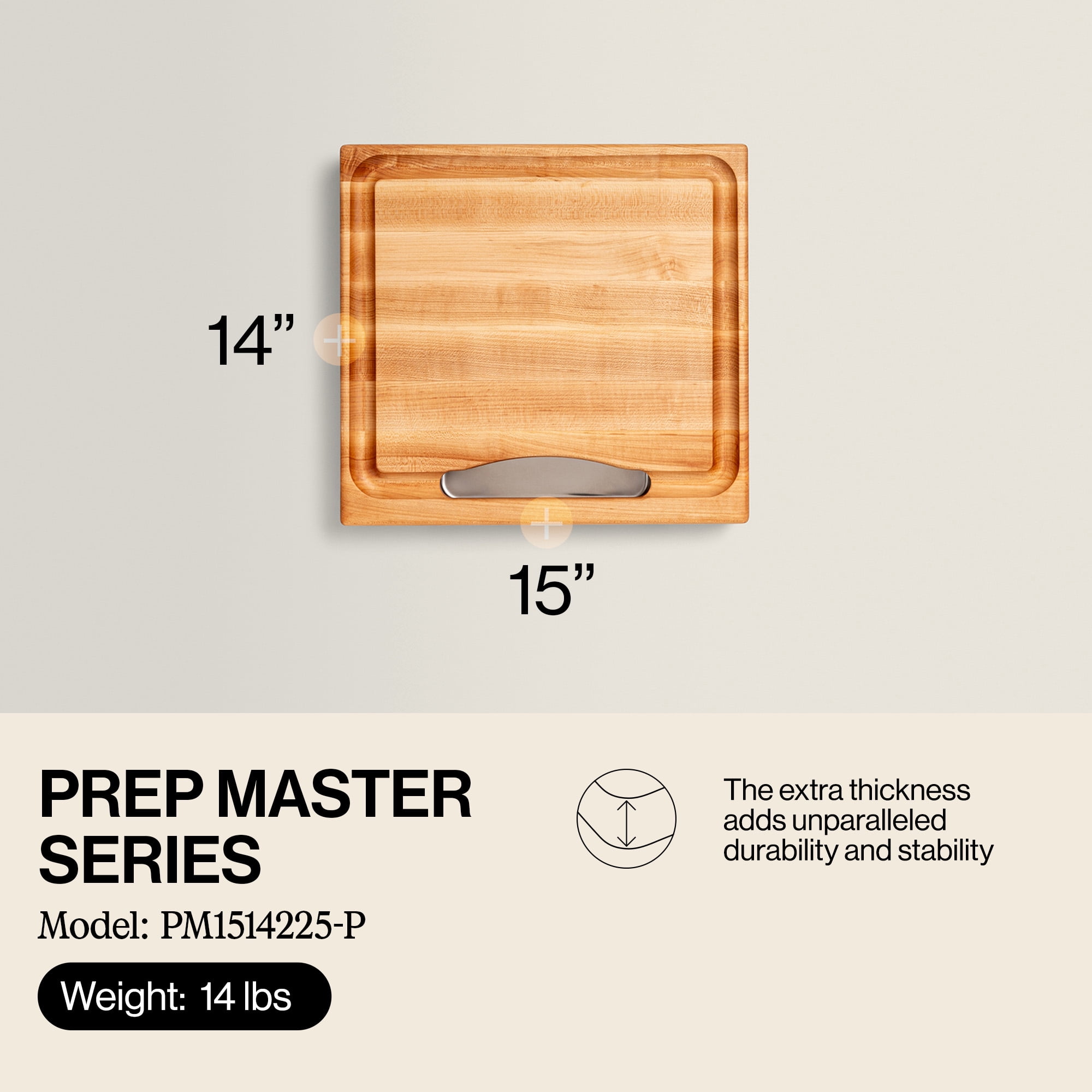 John Boos Reversible Wood Cutting Board with Juice Groove & Tray, Maple