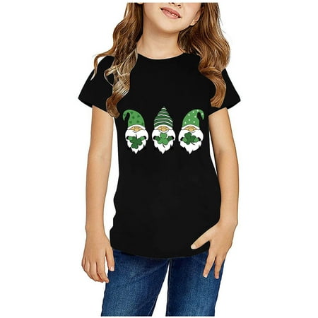 

Edvintorg 2024 St. Patrick s Day Clearance Children s T-Shirt For Boys Girls Kids Shirts Baby Short Sleeve Printed Summer Shirts 3-14Years Toddler Tee Tops Clothing