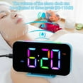 thumbnail image 5 of Spencer Alarm Clock for Bedroom, Digital Alarm Clock with Dual USB Charger Ports, 10 Color NightLight, Dimmer, Snooze, 2 Alarm Loud LED Big Display Modern Clock for Deep Sleepers Teens Kids, 5 of 9