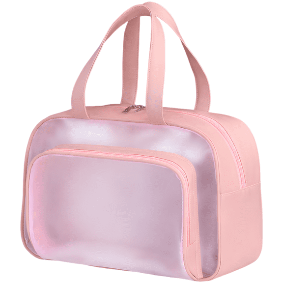 Large Dry-Wet Separated Waterproof Swimming Bag, with Shoe Compartment, Fitness Sports Bag, Multi-Compartment Travel Duffel for Toiletries & Cosmetics, Sakura Pink
