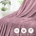 thumbnail image 3 of BNM Polka Dot Plush Soft Fleece Blanket, Twin, Mauve, 3 of 9
