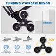thumbnail image 4 of Veeboto 1000lbs Hand Truck Dolly Cart, 3-in-1 Heavy-Duty Industrial Aluminum Folding Stair Climbing Cart with Solid Wheels for Moving, Travel, Office Use, Blue, 4 of 5