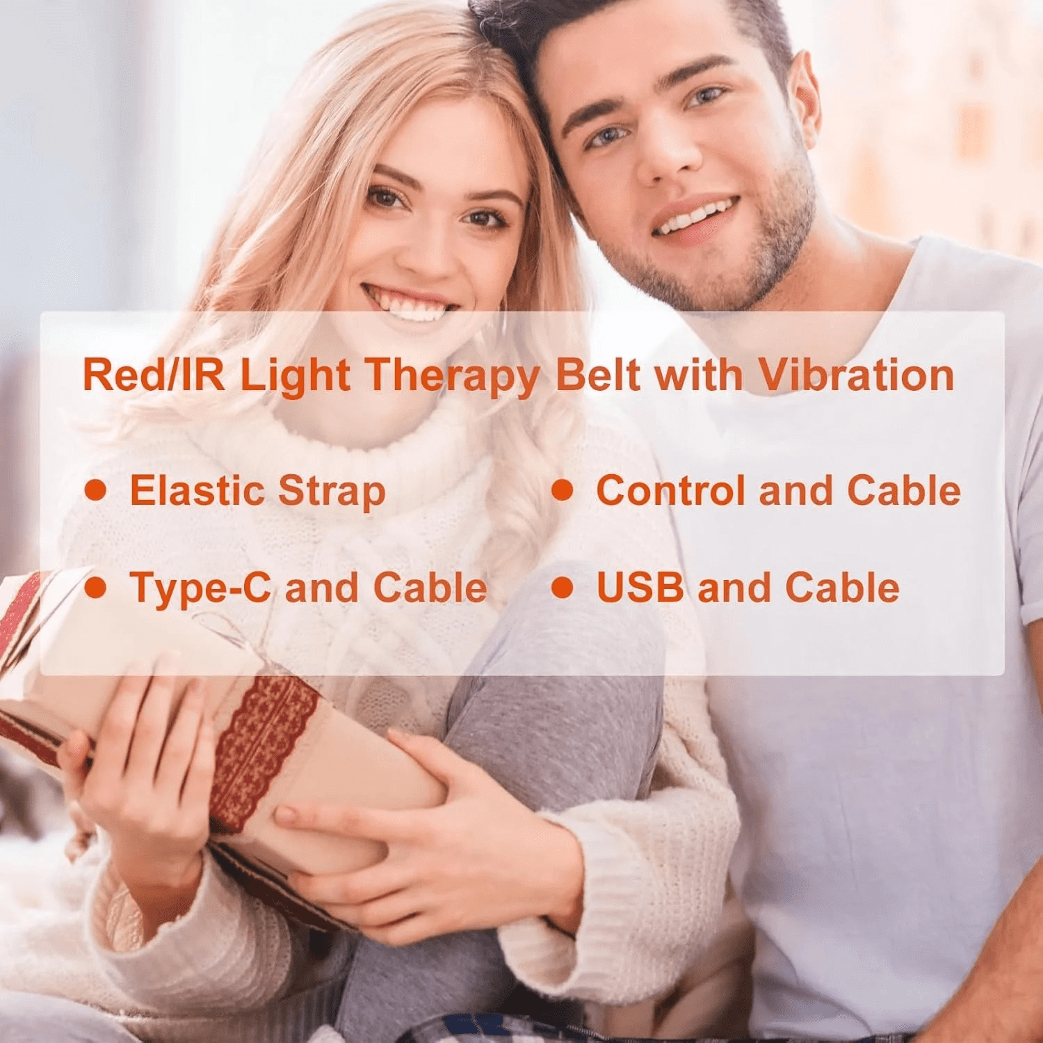 3-in-1 Red Light Belt with Warming & Vibration, Flexible Comfort Wrap for Lower Back