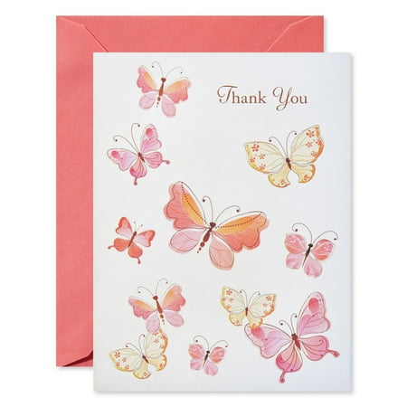 American Greetings Thank You Stationery with Envelopes, Butterflies (20-Count)