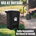 thumbnail image 2 of Dog Poop Trash Can Outdoors Pet Waste Station with Lid Dog Waste Disposal Container with Removable Inner Bin Bucket Hands-Free Pedal Garden Yard Home with Waste Bags, Black, 2 of 7
