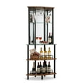 thumbnail image 4 of Mango Steam Contemporary Modern Home Entertainment Liquor Bar Catalina Table (Tower Bar, Rustic Wood), 4 of 6