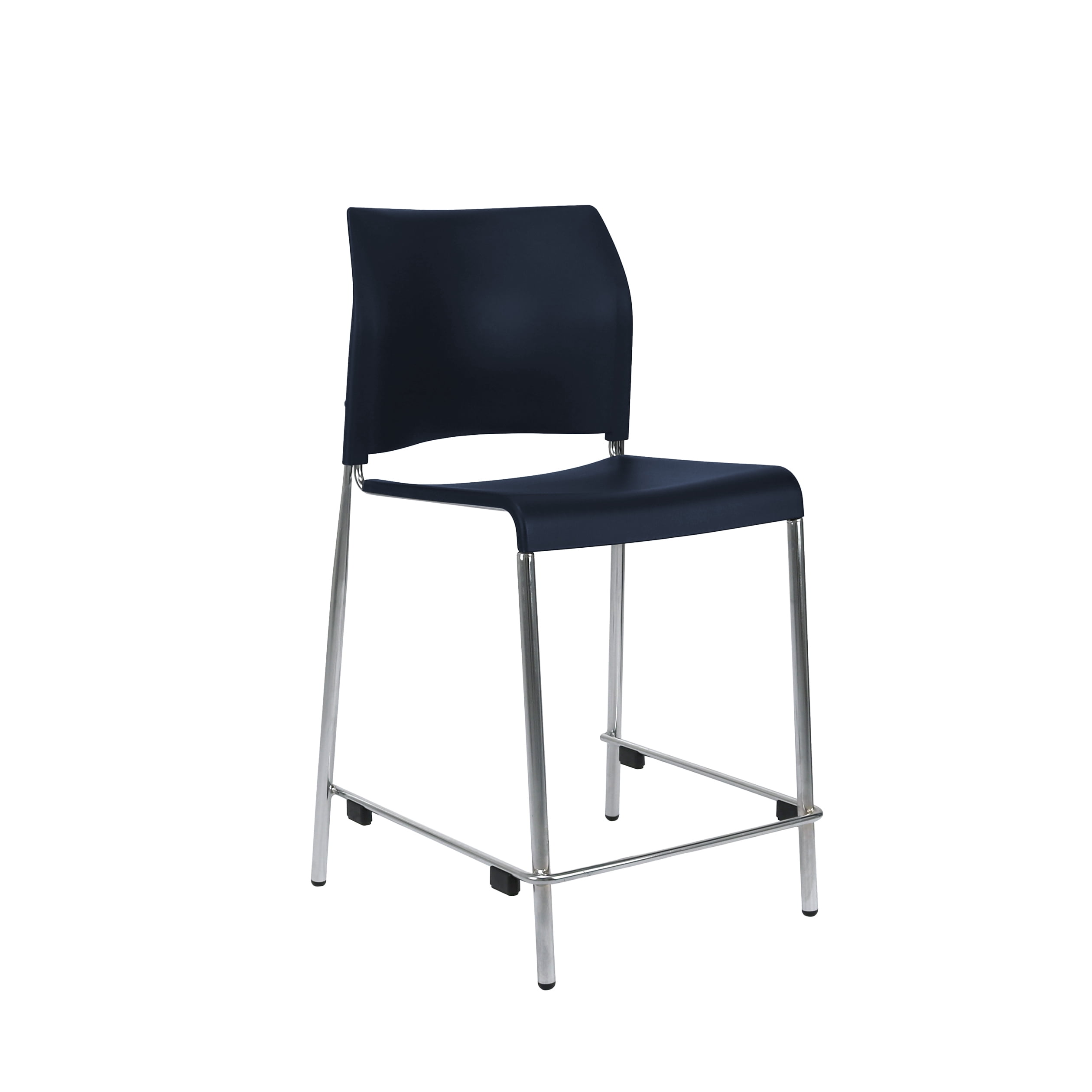 Hampden Furnishings Jody Blue Plastic Stackable Counter Stools, 24-Inch, Pack of 4