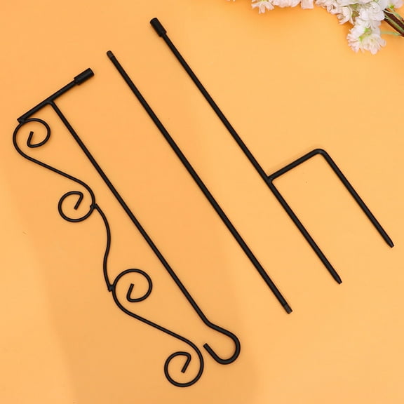 SWETRACE Garden Flag Stand 1Pcs for Outside Decor in Black 35.43x15.74x0.31in