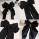 thumbnail image 2 of 2 PCS BLACK Big Bow Hair Clips with Long Silky Satin, Solid Color French Barrette Simple Hair Fastener Accessories for Women Girls, 2 of 5