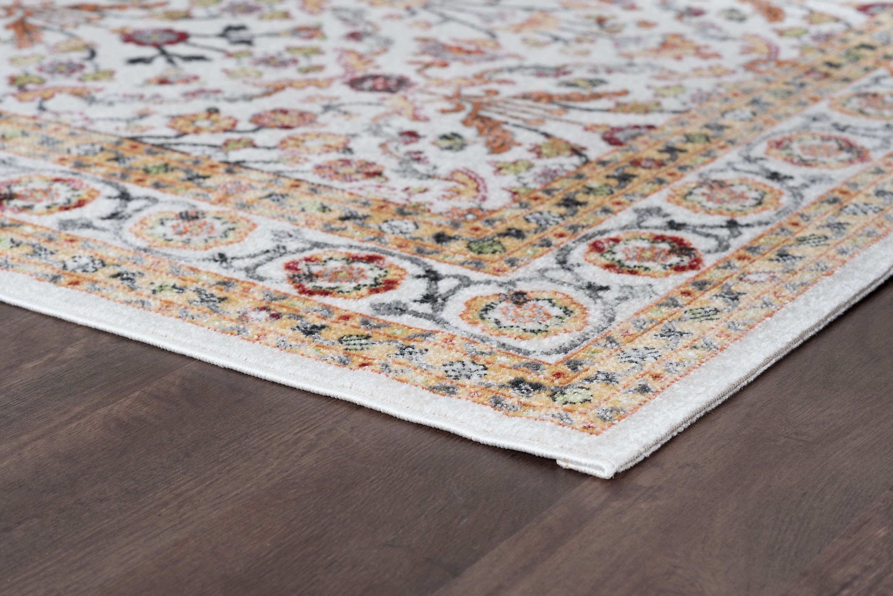 Traditional 2x3 Area Rug (2' x 3') Oriental Beige, Cream Indoor Scatter Easy to Clean