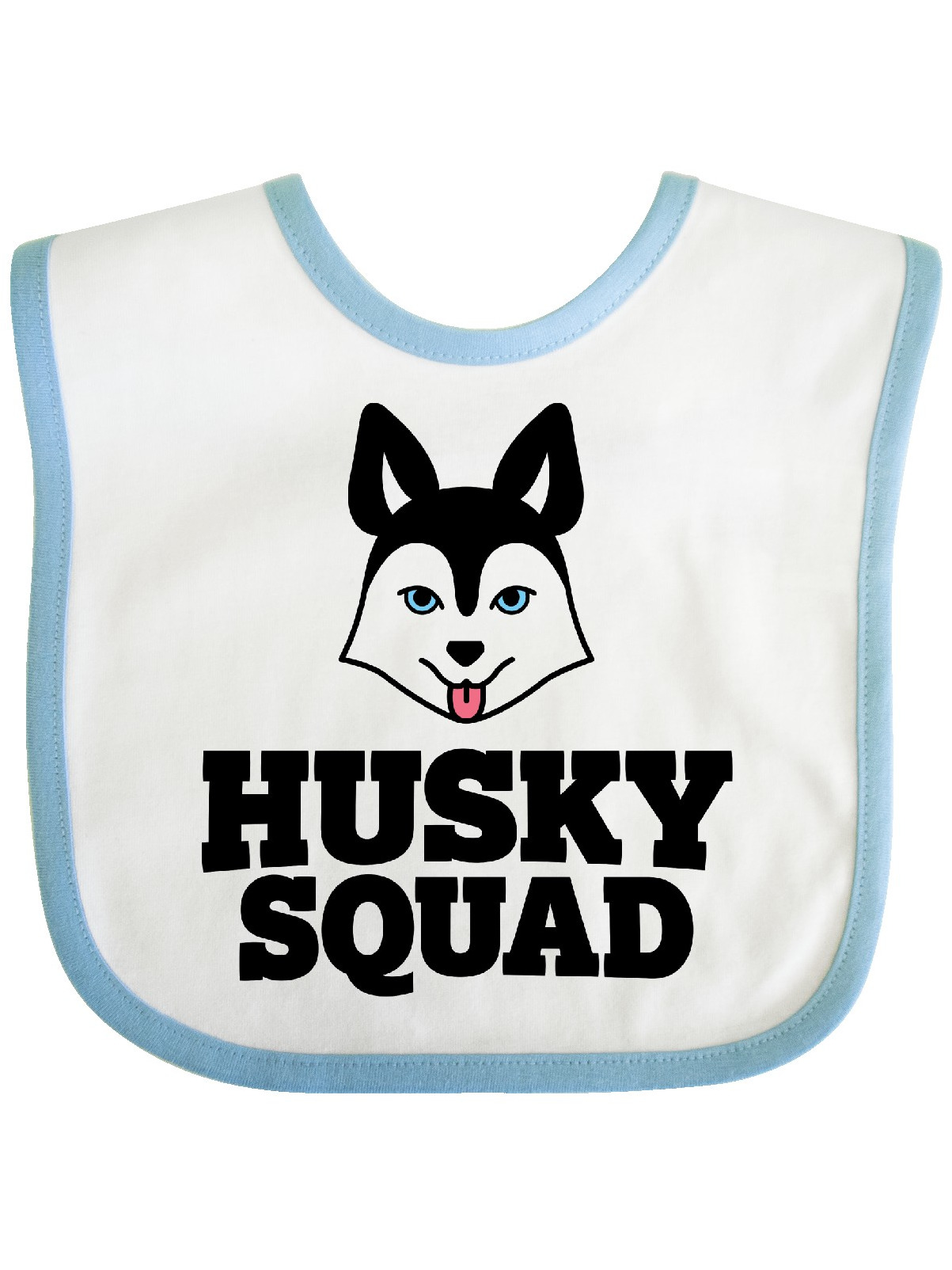 Inktastic Dog Husky Squad Infant Bib Unisex White and Blue Walmart